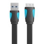 Vention Cable USB 3.0 de Tipo-A a Micro-B Macho, 1.5m, 5Gbps, Azul y Negro